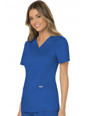 Bata médica de mujer, cuello de polo, Cherokee, colección "Revolución" (WWE610)