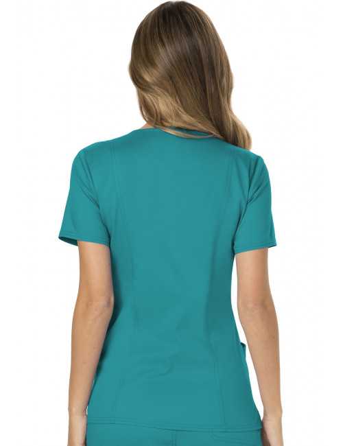 Blouse médicale Femme Cache Coeur, Cherokee, Collection "Revolution" (WWE610) teal blue dos