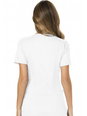 Blouse médicale Femme Cache Coeur, Cherokee, Collection "Revolution" (WWE610) blanc dos