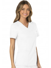 Blouse médicale Femme Cache Coeur, Cherokee, Collection "Revolution" (WWE610) blanc gauche