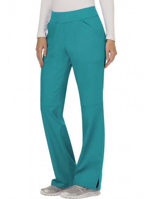 Pantalon médical Femme élastique, Cherokee, Collection "Revolution" (WWE110) teal blue face