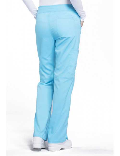 Pantalon médical Femme élastique, Cherokee, Collection "Revolution" (WWE110) turquoise dos