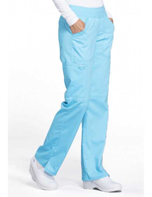 Pantalon médical Femme élastique, Cherokee, Collection "Revolution" (WWE110) turquoise gauche