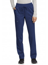 Pantalon médical Femme cordon, Cherokee, Collection "Revolution" (WWE105) bleu marine face
