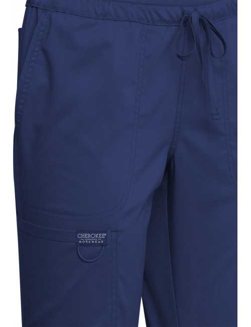 Pantalon médical Femme cordon, Cherokee, Collection "Revolution" (WWE105) bleu marine détail