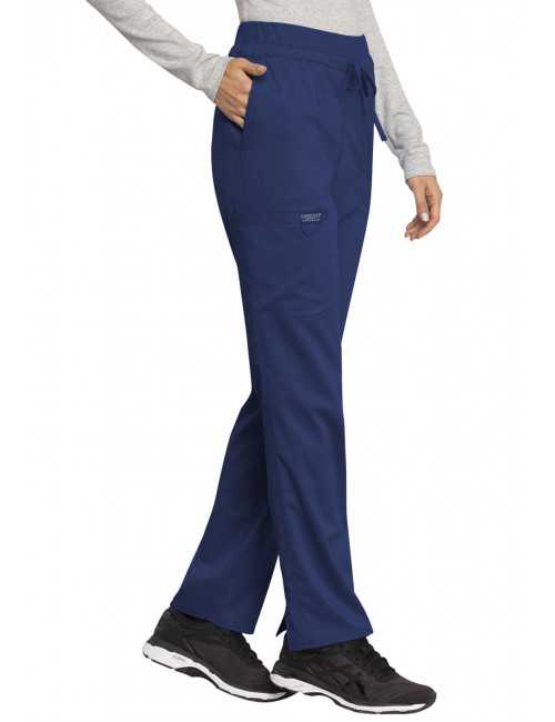 Pantalon médical Femme cordon, Cherokee, Collection "Revolution" (WWE105) bleu marine gauche