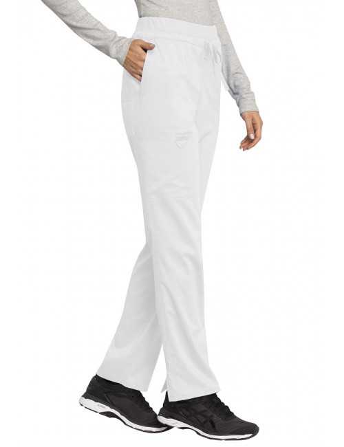 Pantalon médical Femme cordon, Cherokee, Collection "Revolution" (WWE105) blanc gauche
