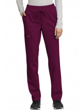 Pantalon médical Femme cordon, Cherokee, Collection "Revolution" (WWE105) bordeaux face