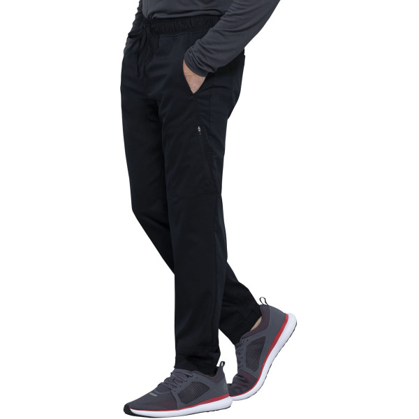 Pantalon médical Homme slim, Cherokee, Collection "Revolution" (WWE011) noir droite