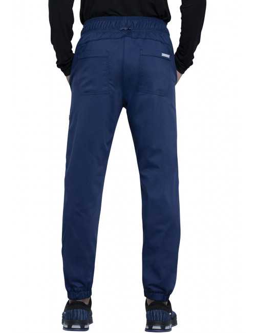Pantalon médical Homme slim, Cherokee, Collection "Revolution" (WWE011) bleu marine dos