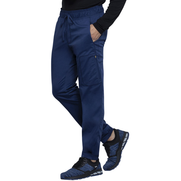 Pantalon médical Homme slim, Cherokee, Collection "Revolution" (WWE011) bleu marine droite