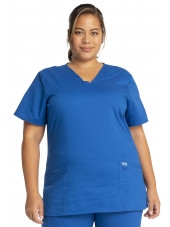 Bata médica de mujer, cuello de polo, Cherokee, colección "Revolución" (WWE620)