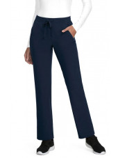 Pantalon médical Femme Koi "Nova", collection Planet Koi (746) bleu marine de face 
