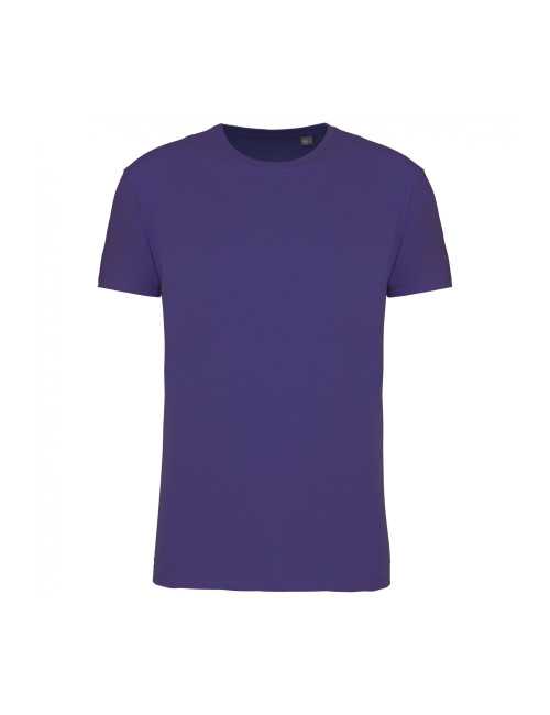 T-shirt coton BIO col rond unisexe KARIBAN (K3025) Violet de face 