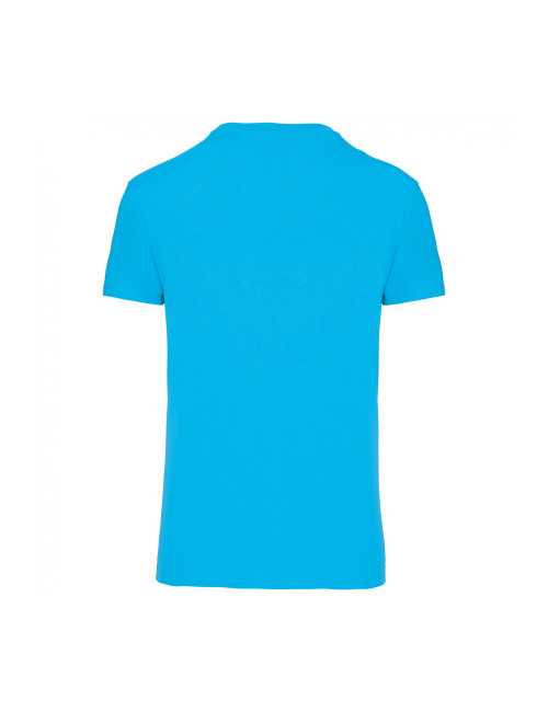 T-shirt coton BIO col rond unisexe KARIBAN (K3025) bleu turquoise de dos 