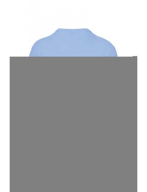 T-shirt coton BIO col rond unisexe KARIBAN (K3025) bleu ciel de face 