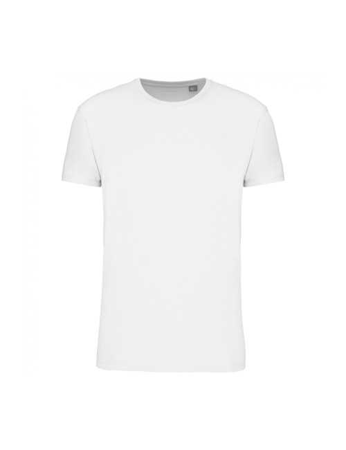 T-shirt coton BIO col rond 190gr unisexe KARIBAN (K3032) blanc de face 