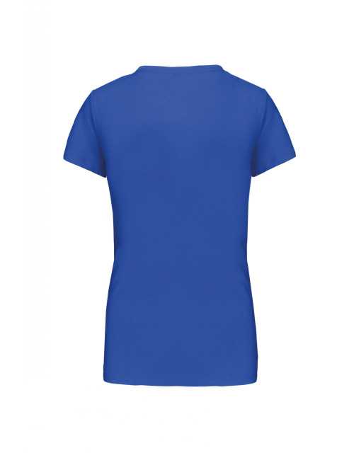 T-shirt Femme Col V KARIBAN (K381) Bleu royal de dos 