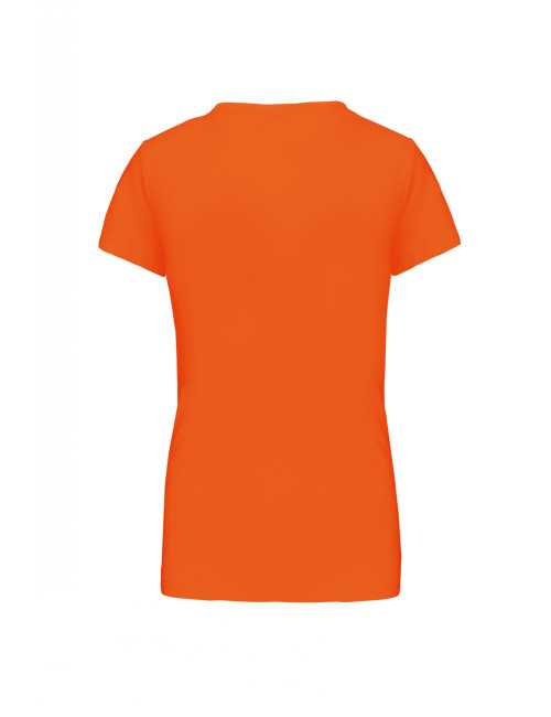 T-shirt Femme Col V KARIBAN (K381) Orange de dos 