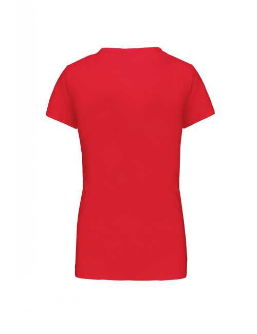 T-shirt Femme Col V KARIBAN (K381) Rouge de dos