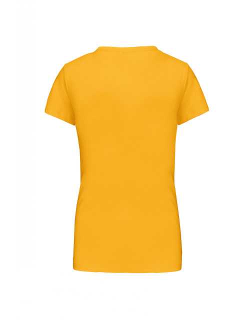 T-shirt Femme Col V KARIBAN (K381) jaune de dos 