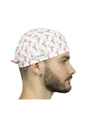 Gorra médica Azul flamencos rosados100% algodón Chrysval (211-215)