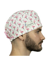 Gorra médica Azul flamencos rosados100% algodón Chrysval (211-215)