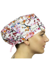 Gorra médica Azul flor de cerezo 100% algodón Chrysval (211-228)