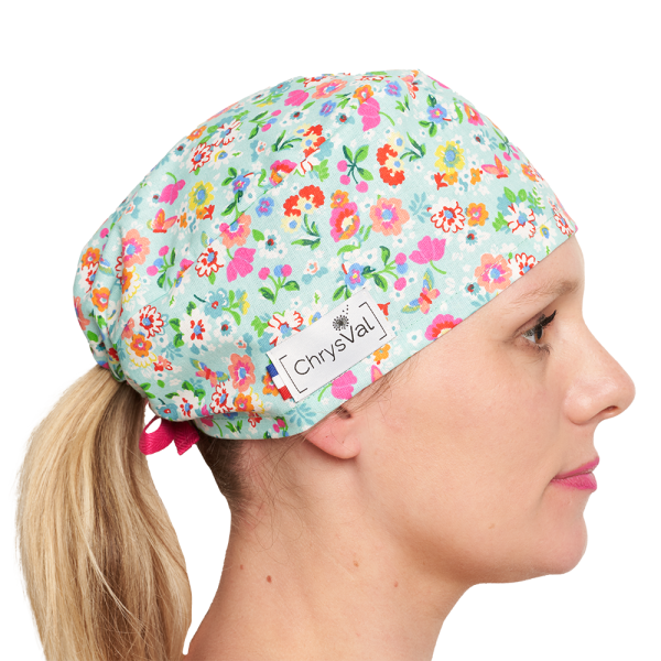 Gorra médica Azul la pradera 100% algodón Chrysval (211-760)