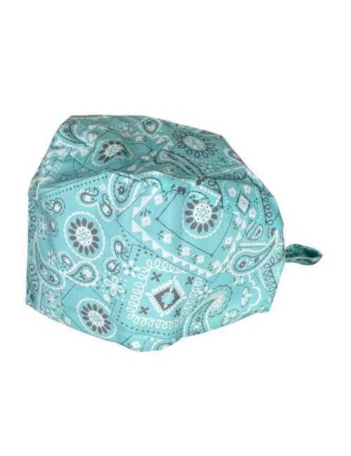 Calot médical "Bandana bleu turquoise" (209-22218)