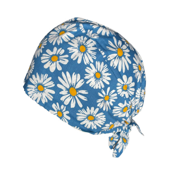 Calot médical "Fleurs marguerites " (209-12178A) de coté