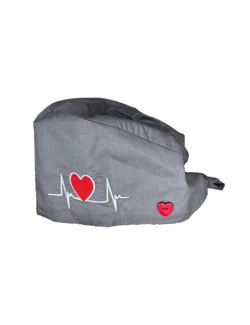 Medical cap "Heartbeat grey background" (209-24001)