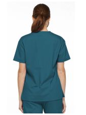Blusa médica de cuello en V para mujeres, Dickies, 2 bolsillos, Colección "EDS Signature" (86706)