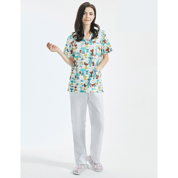 Unisexe Printed Scrub Elephants (72048)