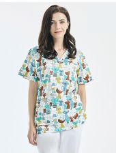 Blouse médicale imprimée Unisexe "Petits chats" (62008)