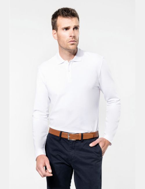 Kariban long sleeve men's polo shirt (k243)