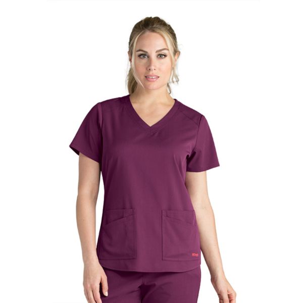 Women's medical blouse, "Grey's Anatomy Stretch" 2 pockets (GRST011)