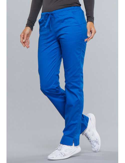 Pantalon médical Femme Cherokee, Collection "Core Stretch" (4203) bleu royal gauche