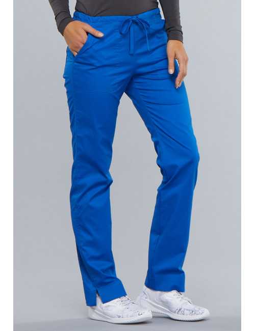 Pantalon médical Femme Cherokee, Collection "Core Stretch" (4203) bleu royal droite