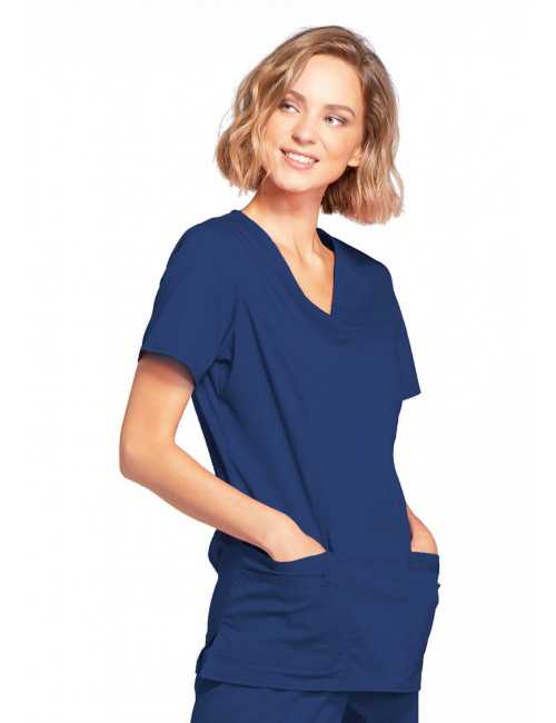 Blouse médicale Femme, Cherokee, collection "Core Stretch" (4728) vert chirurgien face