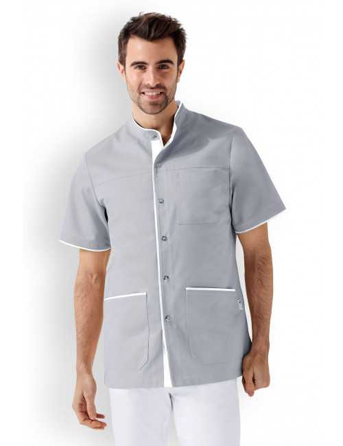 Blouse médicale Unisexe "Charlie", Clinic Dress gris blanc homme