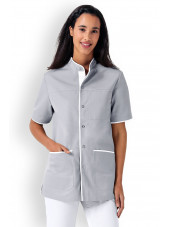 Blouse médicale Unisexe "Charlie", Clinic Dress gris blanc femme