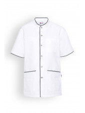 Blouse médicale Unisexe "Charlie", Clinic Dress blanc gris face