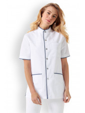 Blouse médicale Unisexe "Charlie", Clinic Dress blanc bleu jean femme 
