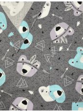 Unisexe Printed Scrub navy teeth (72056)