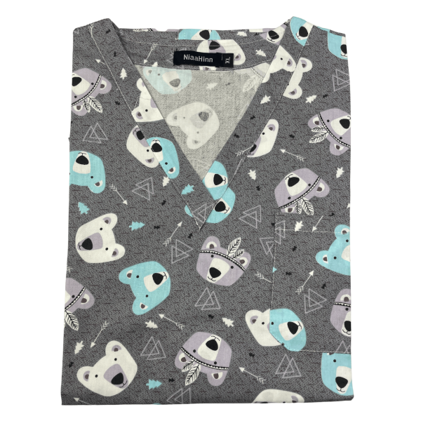 Unisexe Printed Scrub navy teeth (72056)