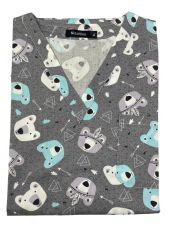 Unisexe Printed Scrub navy teeth (72056)