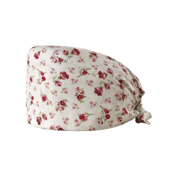 Gorra médica "flores rosas" (209-12014)