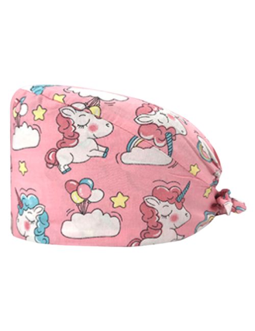 Gorra médica "Unicornios sobre fondo rosa" (209-12227)