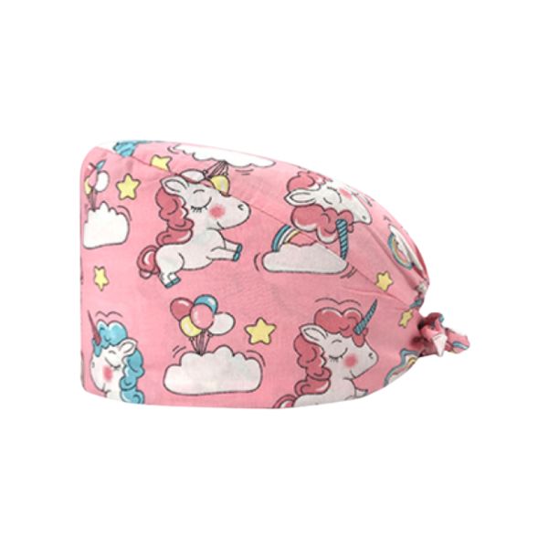 Medical cap "Unicorns on pink background " (209-12227)
